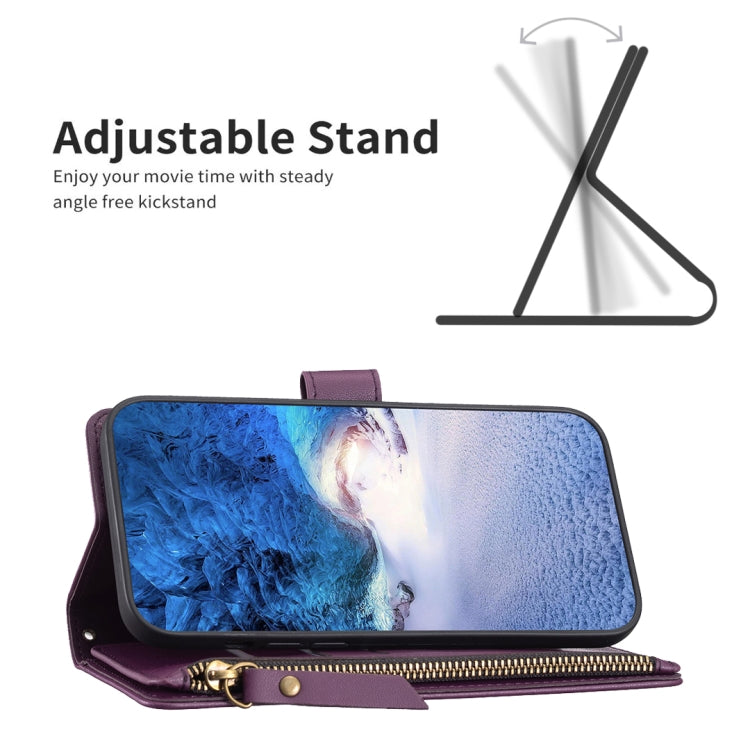 For Samsung Galaxy S23 Ultra 5G 9 Card Slots Zipper Wallet Leather Flip Phone Case(Dark Purple) - free shipping - PMC TechLife - Order now!