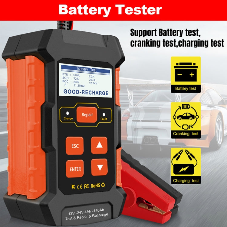 KONNWEI KW520 12V / 24V 3 in 1 Car Battery Tester with Detection & Repair & Charging Function(UK Plug) - free shipping - PMC TechLife - Order now!