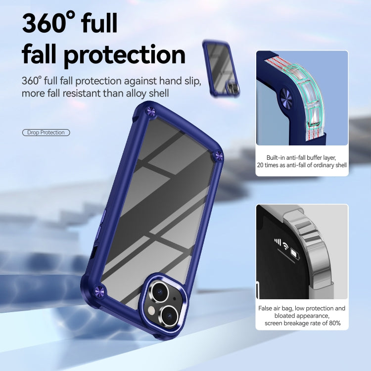 For iPhone 15 TPU + PC Lens Protection Phone Case(Blue) - free shipping - PMC TechLife - Order now!