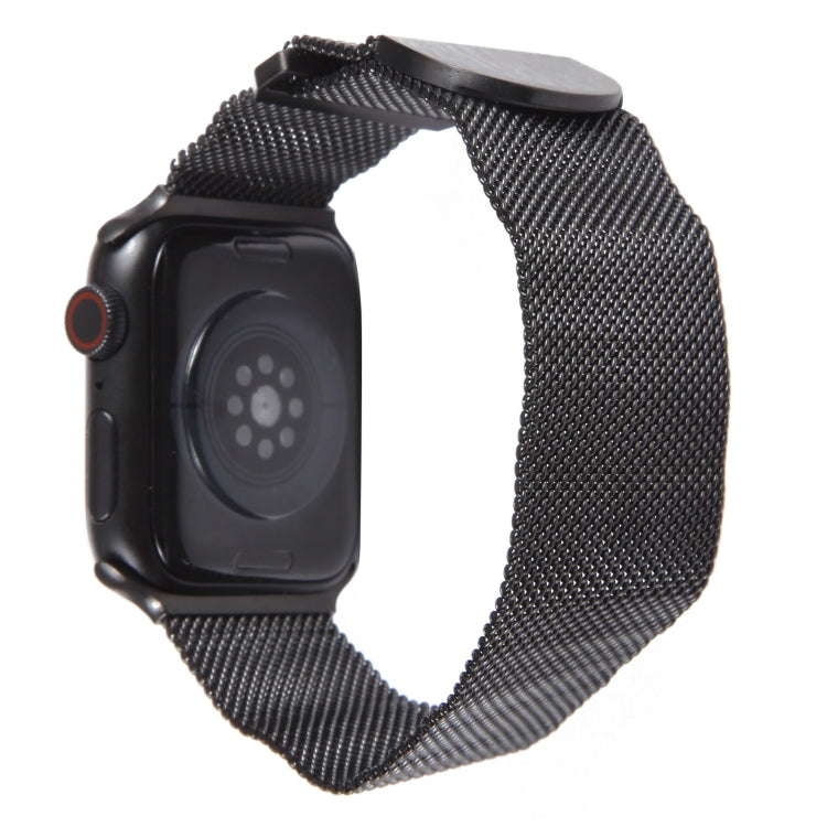 For Apple Watch 8 41mm Milanese Metal Magnetic Watch Band(Black) - Watch Bands by PMC TechLife | Online Shopping South Africa | PMC TechLife