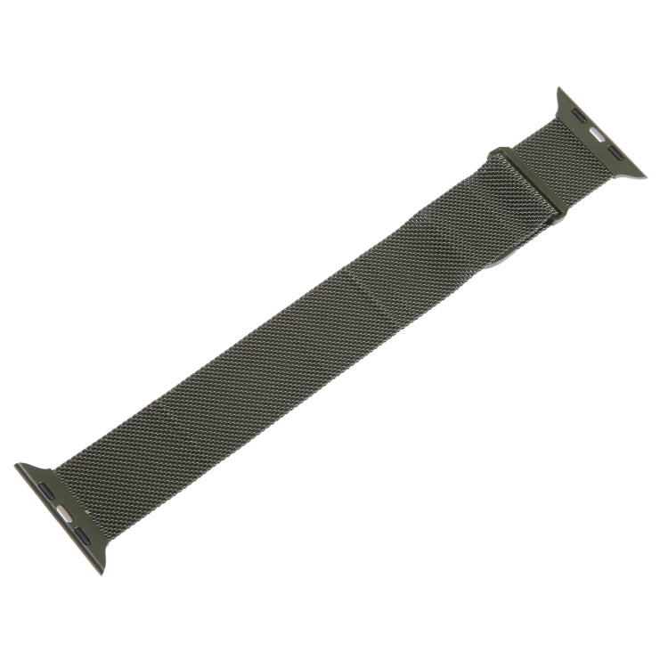 For Apple Watch SE 2022 44mm Milanese Metal Magnetic Watch Band(Army Green) - Watch Bands by PMC TechLife | Online Shopping South Africa | PMC TechLife
