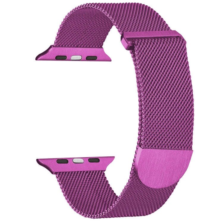 For Apple Watch SE 40mm Milanese Metal Magnetic Watch Band(Purple) - Watch Bands by PMC TechLife | Online Shopping South Africa | PMC TechLife