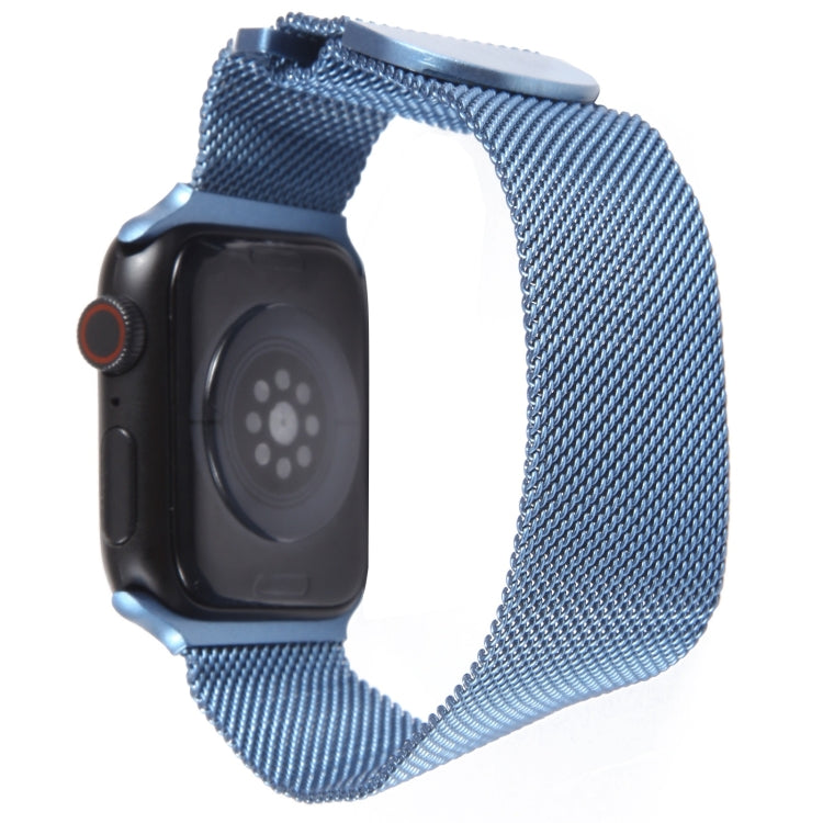 For Apple Watch SE 44mm Milanese Metal Magnetic Watch Band(Blue) - Watch Bands by PMC TechLife | Online Shopping South Africa | PMC TechLife