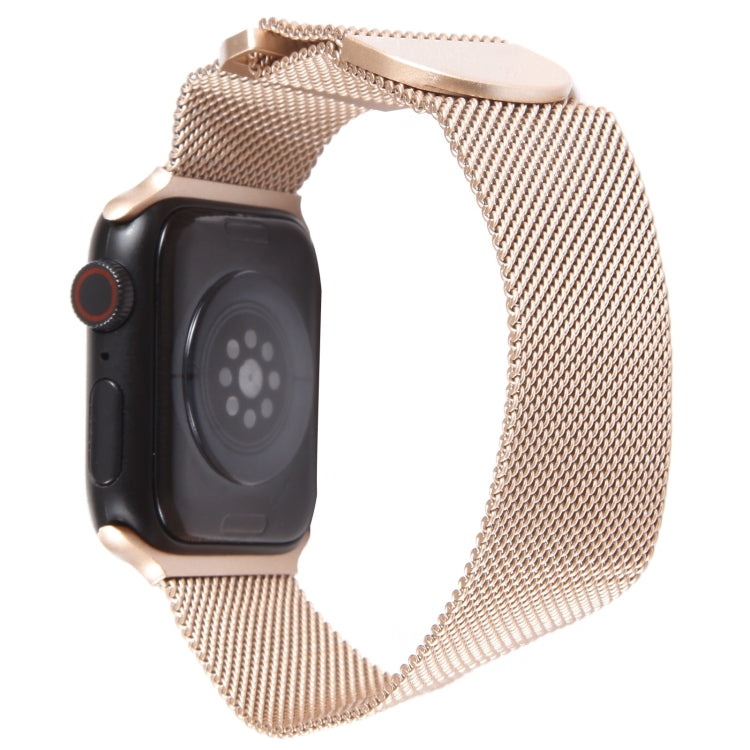 For Apple Watch SE 44mm Milanese Metal Magnetic Watch Band(Retro Gold) - Watch Bands by PMC TechLife | Online Shopping South Africa | PMC TechLife