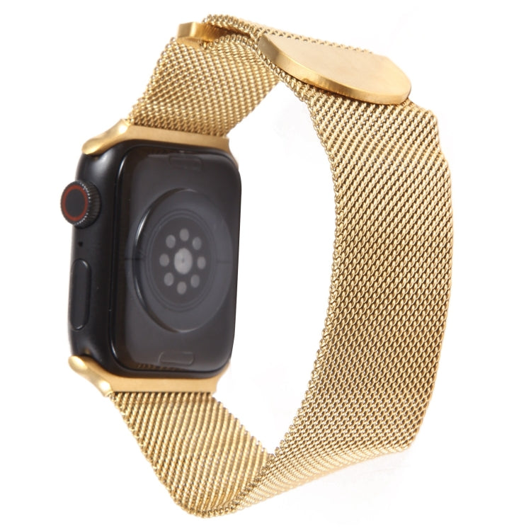 For Apple Watch 6 44mm Milanese Metal Magnetic Watch Band(Gold) - Watch Bands by PMC TechLife | Online Shopping South Africa | PMC TechLife