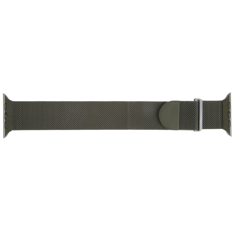 For Apple Watch 6 44mm Milanese Metal Magnetic Watch Band(Army Green) - Watch Bands by PMC TechLife | Online Shopping South Africa | PMC TechLife
