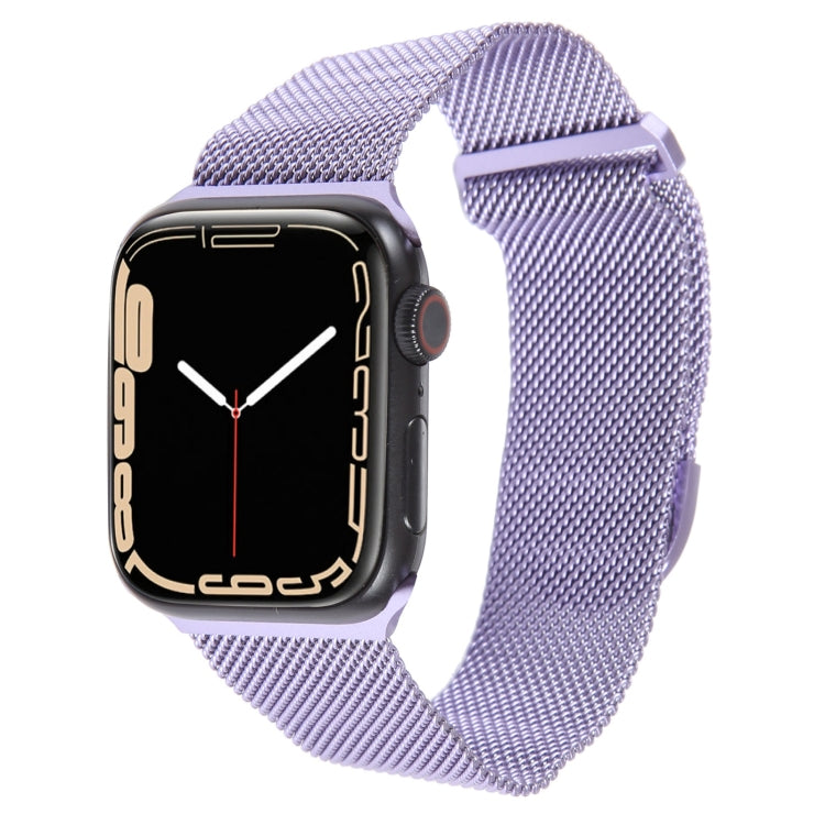 For Apple Watch 5 44mm Milanese Metal Magnetic Watch Band(Lavender Purple) - Watch Bands by PMC TechLife | Online Shopping South Africa | PMC TechLife