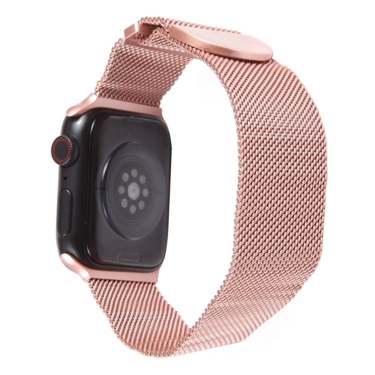 For Apple Watch 5 44mm Milanese Metal Magnetic Watch Band(Pink) - Watch Bands by PMC TechLife | Online Shopping South Africa | PMC TechLife