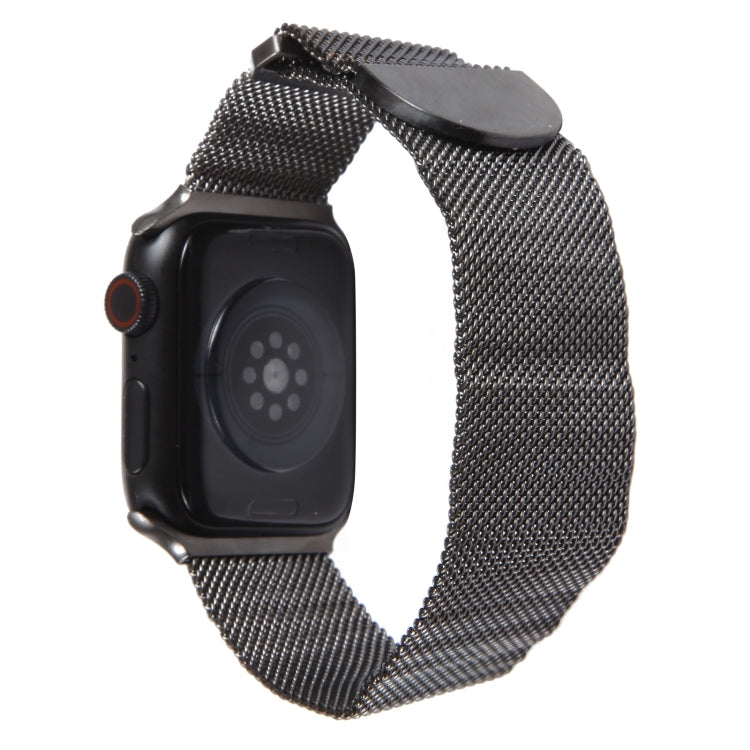 For Apple Watch 3 42mm Milanese Metal Magnetic Watch Band(Gunmetal) - Watch Bands by PMC TechLife | Online Shopping South Africa | PMC TechLife