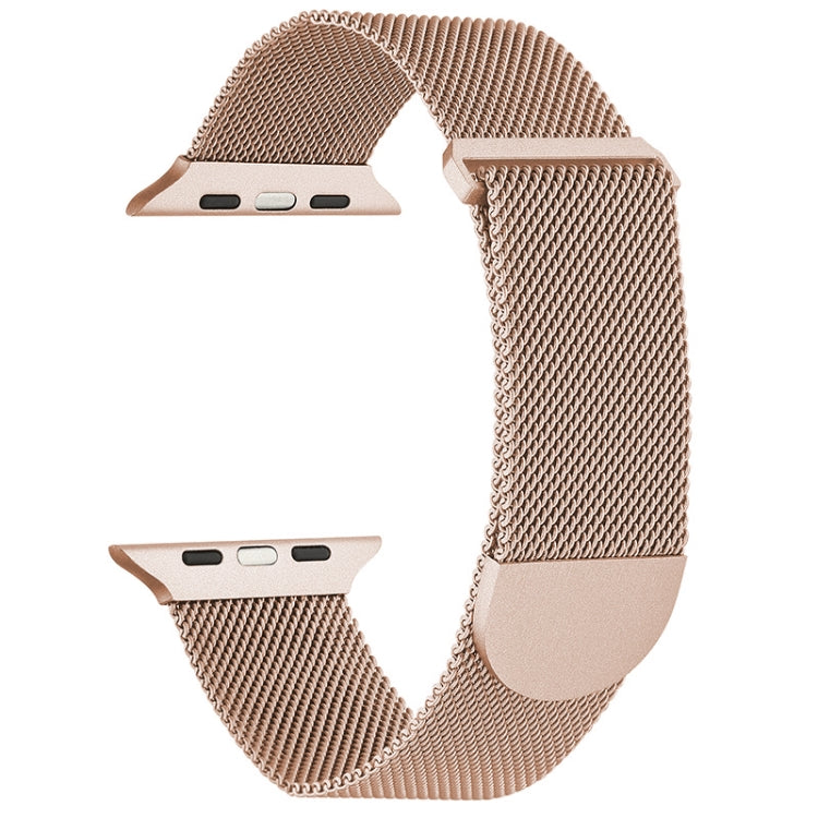 For Apple Watch 2 38mm Milanese Metal Magnetic Watch Band(Rose Gold) - Watch Bands by PMC TechLife | Online Shopping South Africa | PMC TechLife
