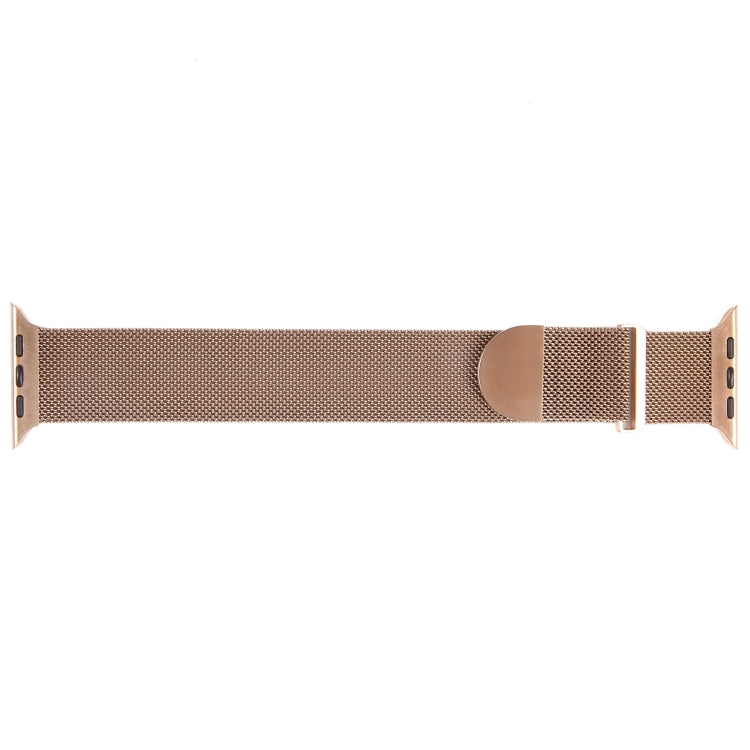For Apple Watch 2 38mm Milanese Metal Magnetic Watch Band(Rose Gold) - Watch Bands by PMC TechLife | Online Shopping South Africa | PMC TechLife