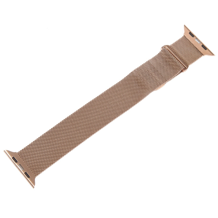 For Apple Watch 2 38mm Milanese Metal Magnetic Watch Band(Rose Gold) - Watch Bands by PMC TechLife | Online Shopping South Africa | PMC TechLife