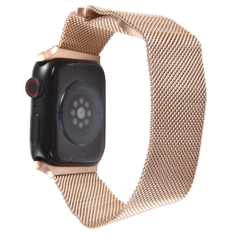 For Apple Watch 2 38mm Milanese Metal Magnetic Watch Band(Rose Gold) - Watch Bands by PMC TechLife | Online Shopping South Africa | PMC TechLife