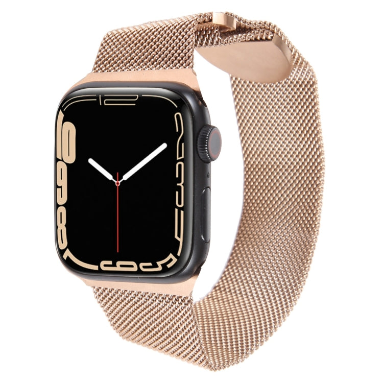 For Apple Watch 2 38mm Milanese Metal Magnetic Watch Band(Rose Gold) - Watch Bands by PMC TechLife | Online Shopping South Africa | PMC TechLife