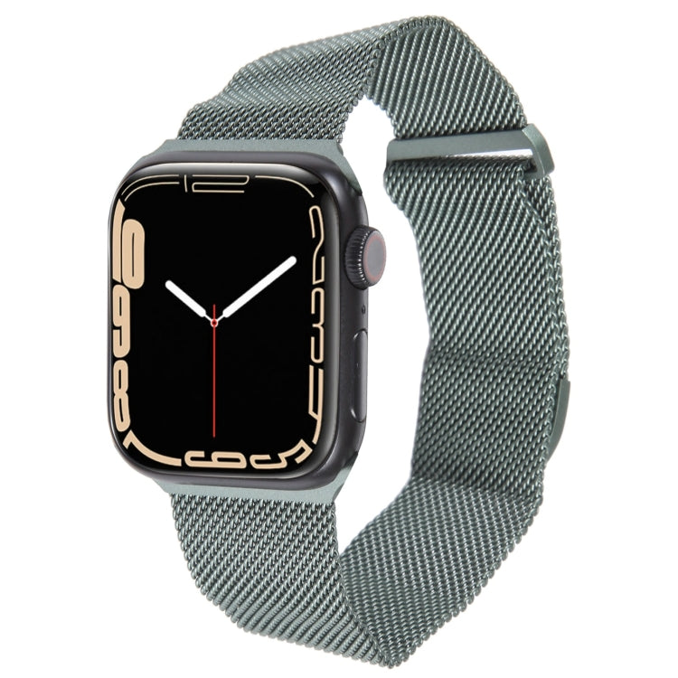 For Apple Watch 2 38mm Milanese Metal Magnetic Watch Band(Pine Green) - Watch Bands by PMC TechLife | Online Shopping South Africa | PMC TechLife