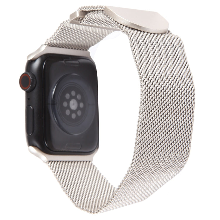 For Apple Watch 2 42mm Milanese Metal Magnetic Watch Band(Starlight) - Watch Bands by PMC TechLife | Online Shopping South Africa | PMC TechLife