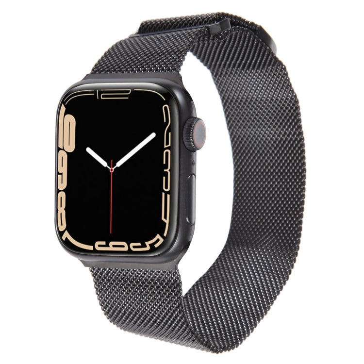 For Apple Watch 2 42mm Milanese Metal Magnetic Watch Band(Black) - Watch Bands by PMC TechLife | Online Shopping South Africa | PMC TechLife