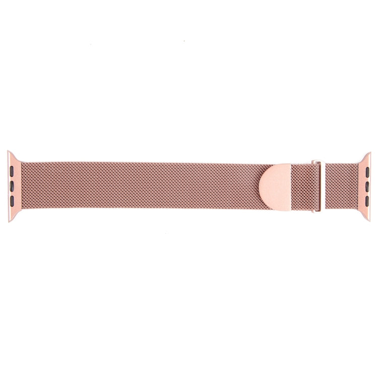For Apple Watch 42mm Milanese Metal Magnetic Watch Band(Pink) - Watch Bands by PMC TechLife | Online Shopping South Africa | PMC TechLife