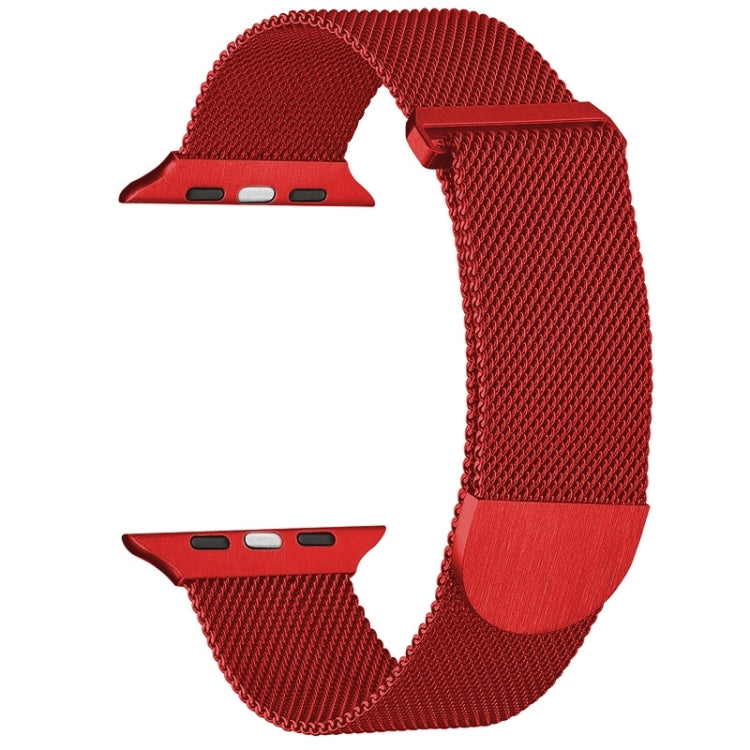 For Apple Watch SE 2023 44mm Milanese Metal Magnetic Watch Band(Red) - Watch Bands by PMC TechLife | Online Shopping South Africa | PMC TechLife