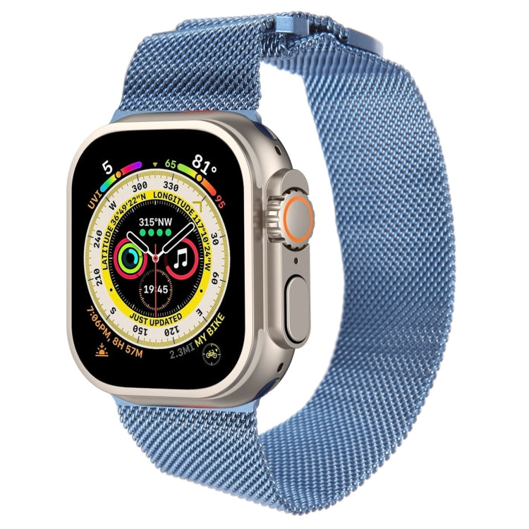 For Apple Watch SE 2023 44mm Milanese Metal Magnetic Watch Band(Blue) - Watch Bands by PMC TechLife | Online Shopping South Africa | PMC TechLife