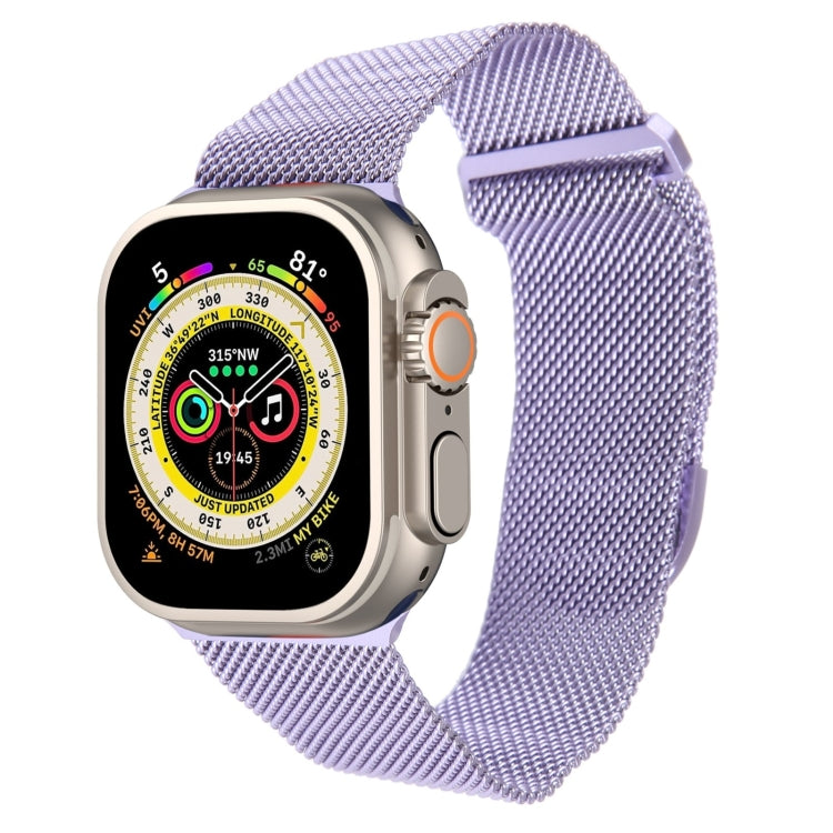 For Apple Watch SE 2023 44mm Milanese Metal Magnetic Watch Band(Lavender Purple) - free shipping - PMC TechLife - Order now!