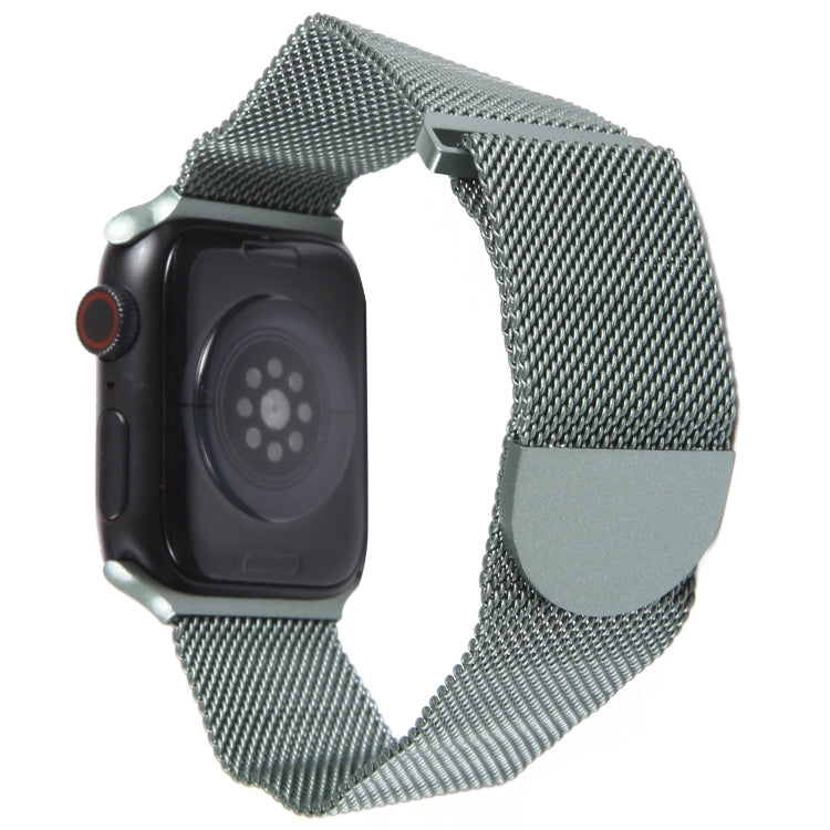 For Apple Watch SE 2023 44mm Milanese Metal Magnetic Watch Band(Pine Green) - Watch Bands by PMC TechLife | Online Shopping South Africa | PMC TechLife