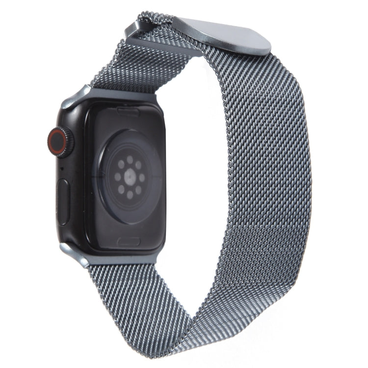 For Apple Watch 9 41mm Milanese Metal Magnetic Watch Band(Space Grey) - Watch Bands by PMC TechLife | Online Shopping South Africa | PMC TechLife