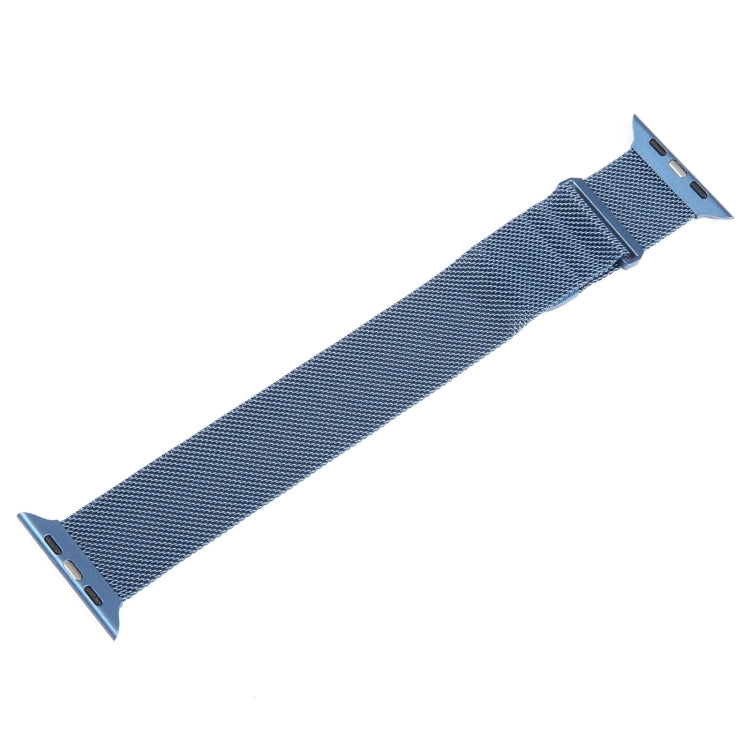 For Apple Watch 9 41mm Milanese Metal Magnetic Watch Band(Blue) - Watch Bands by PMC TechLife | Online Shopping South Africa | PMC TechLife