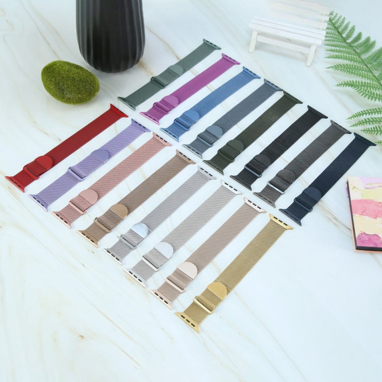 For Apple Watch 9 41mm Milanese Metal Magnetic Watch Band(Starlight) - Watch Bands by PMC TechLife | Online Shopping South Africa | PMC TechLife