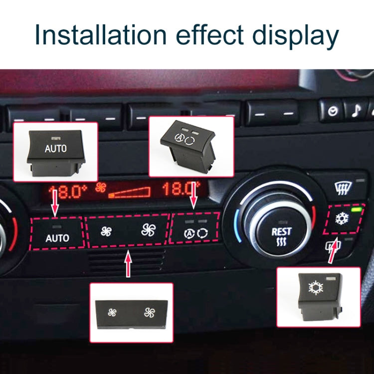 For BMW 1 Series / 3 Series / X1 / X3 Left Driving Car Air Conditioner Panel Switch Button Air Volume Key With OFF 6411 9320 348-MB - free shipping - PMC TechLife - Order now!