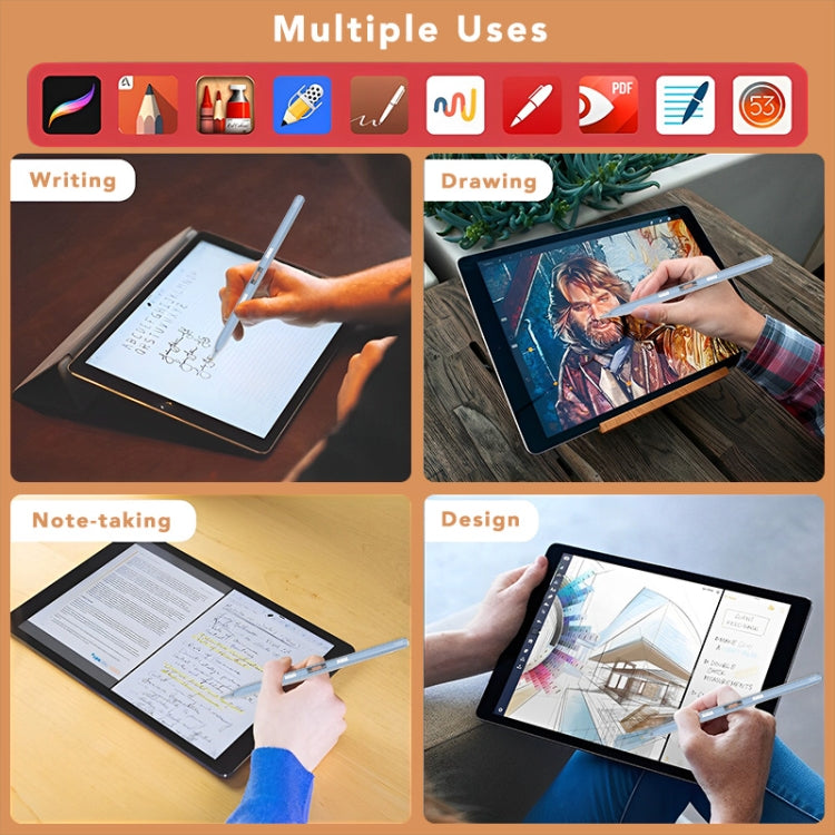 P10s Transparent Case Wireless Charging Stylus Pen for iPad 2018 or Later(Black) - Stylus Pen by PMC TechLife | Online Shopping South Africa | PMC TechLife