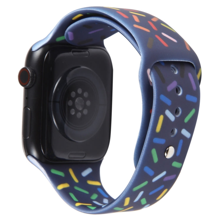 Rainbow Raindrops Silicone Watch Band For Apple Watch Ultra 49mm(Midnight) - Watch Bands by PMC TechLife | Online Shopping South Africa | PMC TechLife