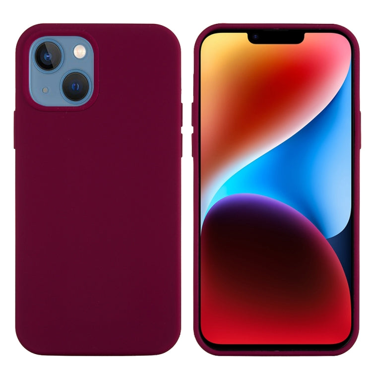 For iPhone 15 Solid Color Silicone Phone Case(Violet) - iPhone 15 Cases by PMC TechLife | Online Shopping South Africa | PMC TechLife