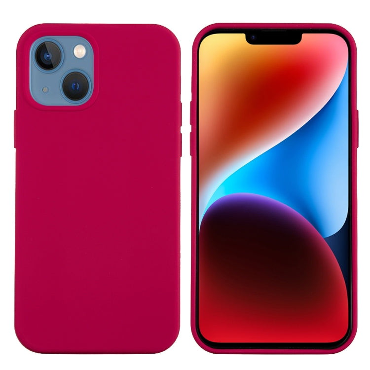 For iPhone 15 Plus Solid Color Silicone Phone Case(Rose Red) - iPhone 15 Plus Cases by PMC TechLife | Online Shopping South Africa | PMC TechLife