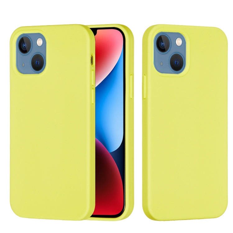 For iPhone 15 Plus Solid Color Silicone Phone Case(Lemon Yellow) - iPhone 15 Plus Cases by PMC TechLife | Online Shopping South Africa | PMC TechLife