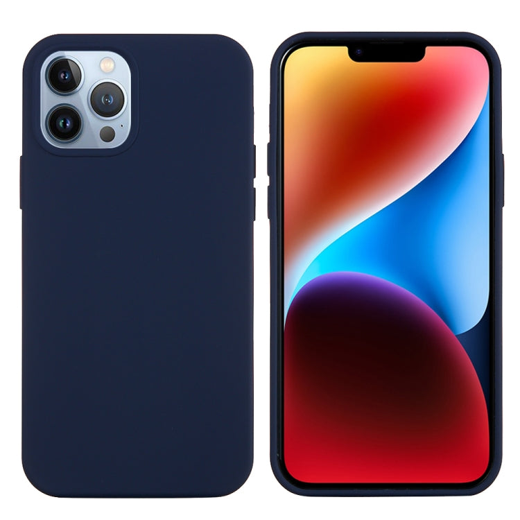 For iPhone 15 Pro Solid Color Silicone Phone Case(Midnight Blue) - iPhone 15 Pro Cases by PMC TechLife | Online Shopping South Africa | PMC TechLife