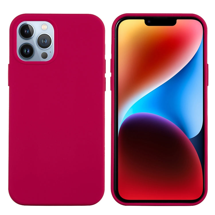 For iPhone 15 Pro Max Solid Color Silicone Phone Case(Rose Red) - iPhone 15 Pro Max Cases by PMC TechLife | Online Shopping South Africa | PMC TechLife
