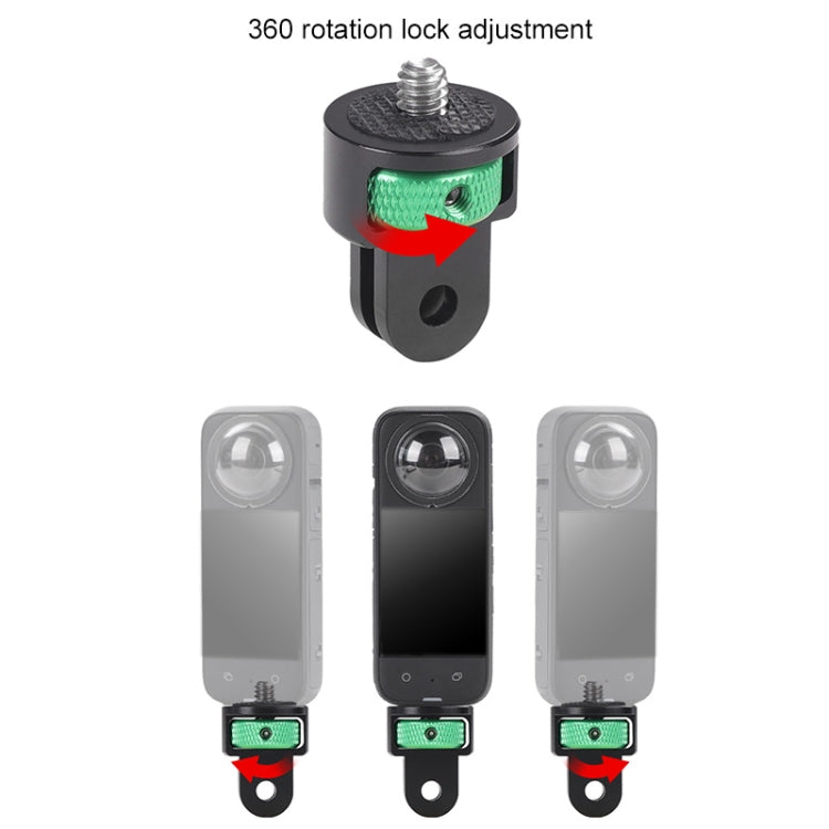 1/4 inch Screw Adjustable Metal Action Camera Adapter(Green Black) - Connection Mount by PMC TechLife | Online Shopping South Africa | PMC TechLife