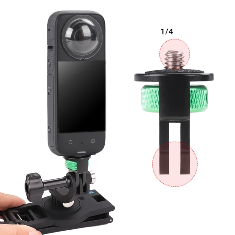 1/4 inch Screw Adjustable Metal Action Camera Adapter(Green Black) - Connection Mount by PMC TechLife | Online Shopping South Africa | PMC TechLife