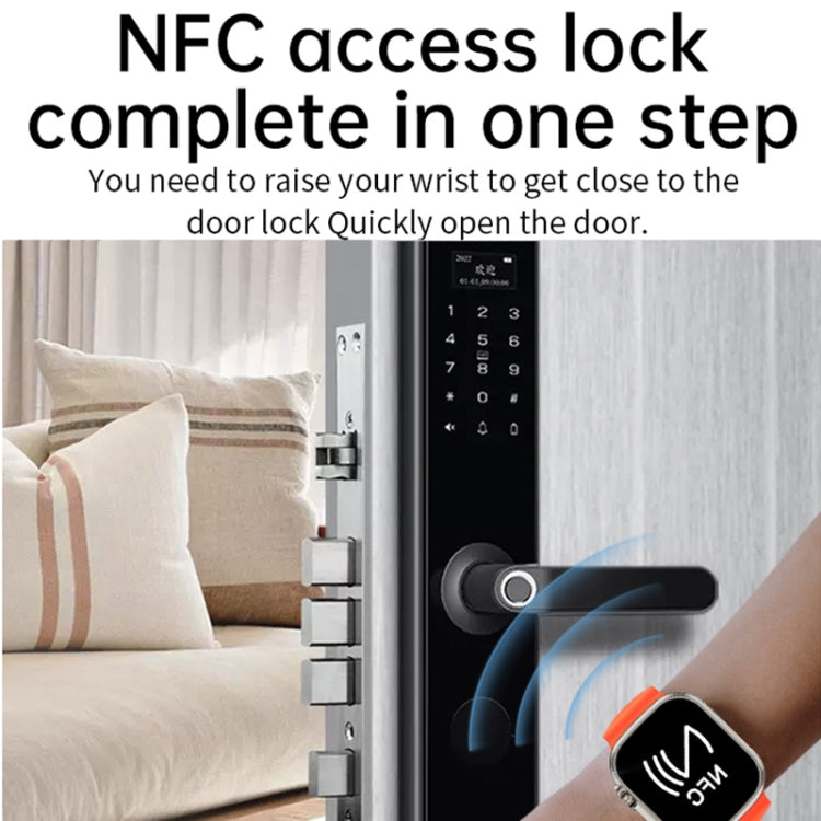 WS-E9 Ultra 2.2 inch IP67 Waterproof Silicone Band Smart Watch, Support Heart Rate / NFC(Black) - Smart Watches by PMC TechLife | Online Shopping South Africa | PMC TechLife | Buy Now Pay Later Mobicred