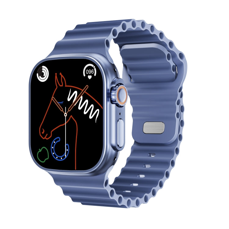 WS-E9 Ultra 2.2 inch IP67 Waterproof Ocean Silicone Band Smart Watch, Support Heart Rate / NFC(Blue) - Smart Watches by PMC TechLife | Online Shopping South Africa | PMC TechLife | Buy Now Pay Later Mobicred