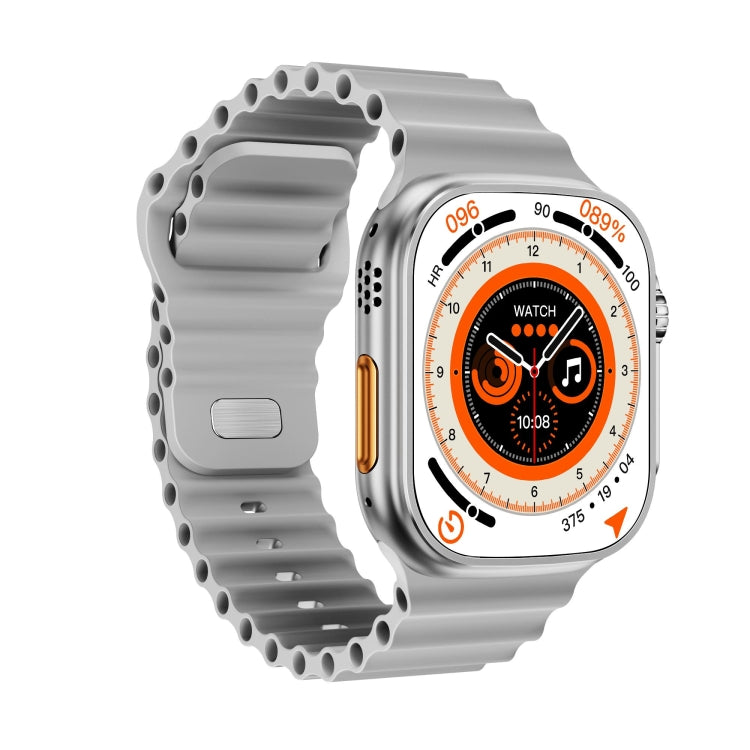 WS-E9 Ultra 2.2 inch IP67 Waterproof Ocean Silicone Band Smart Watch, Support Heart Rate / NFC(Silver) - Smart Watches by PMC TechLife | Online Shopping South Africa | PMC TechLife