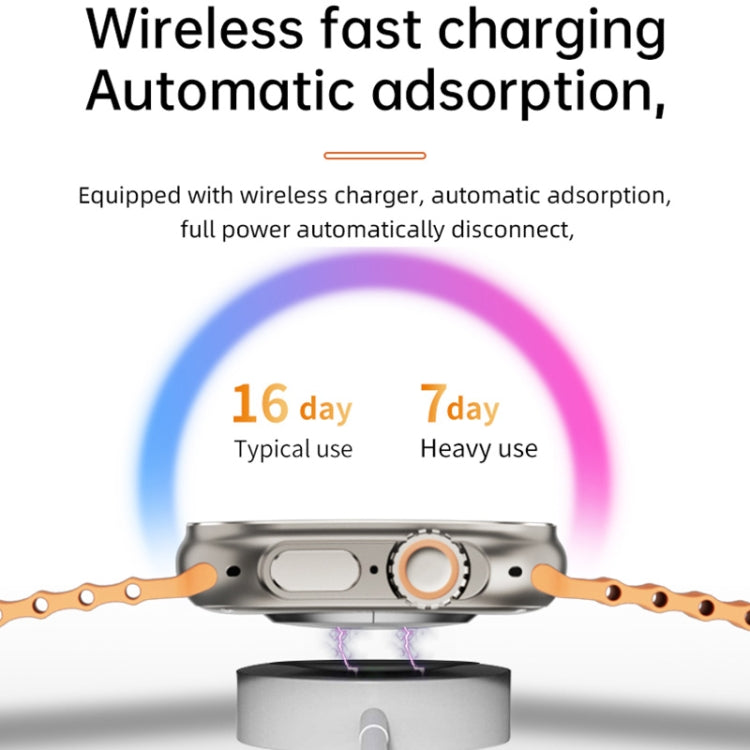 WS-E9 Ultra 2.2 inch IP67 Waterproof Ocean Silicone Band Smart Watch, Support Heart Rate / NFC(Silver) - Smart Watches by PMC TechLife | Online Shopping South Africa | PMC TechLife