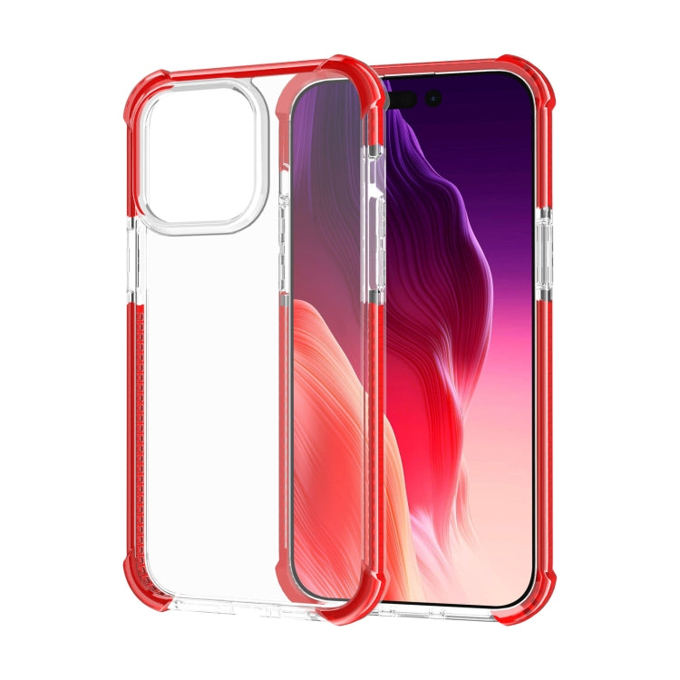 For iPhone 15 Pro Max Four-corner Shockproof TPU + Acrylic Phone Case(Red) - iPhone 15 Pro Max Cases by PMC TechLife | Online Shopping South Africa | PMC TechLife