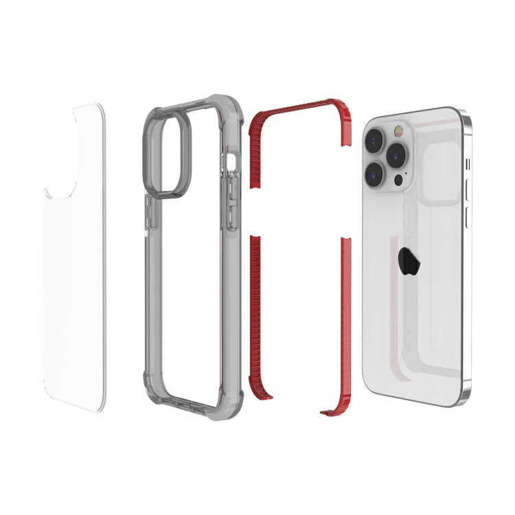 For iPhone 15 Pro Max Four-corner Shockproof TPU + Acrylic Phone Case(Red) - iPhone 15 Pro Max Cases by PMC TechLife | Online Shopping South Africa | PMC TechLife