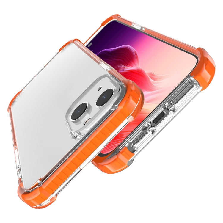 For iPhone 15 Plus Four-corner Shockproof TPU + Acrylic Phone Case(Orange) - iPhone 15 Plus Cases by PMC TechLife | Online Shopping South Africa | PMC TechLife