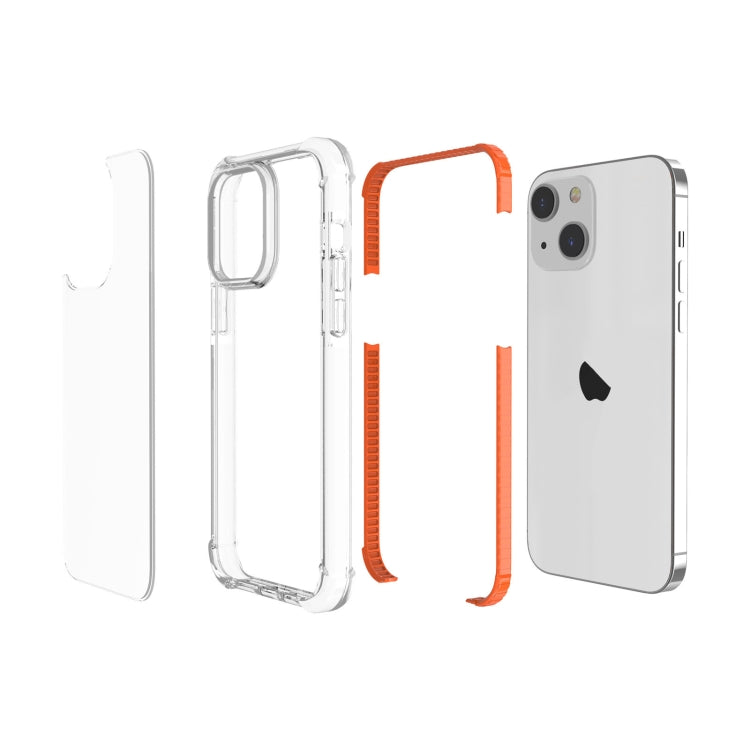 For iPhone 15 Plus Four-corner Shockproof TPU + Acrylic Phone Case(Orange) - iPhone 15 Plus Cases by PMC TechLife | Online Shopping South Africa | PMC TechLife