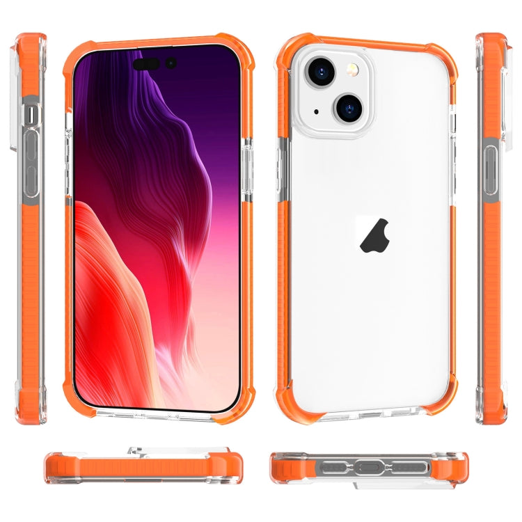 For iPhone 15 Plus Four-corner Shockproof TPU + Acrylic Phone Case(Orange) - iPhone 15 Plus Cases by PMC TechLife | Online Shopping South Africa | PMC TechLife