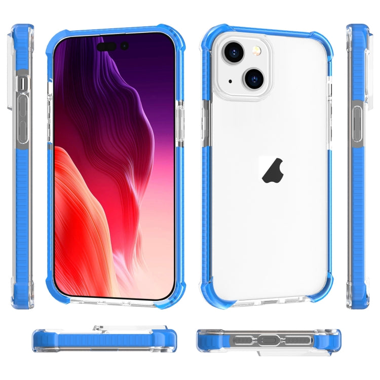 For iPhone 15 Plus Four-corner Shockproof TPU + Acrylic Phone Case(Blue) - iPhone 15 Plus Cases by PMC TechLife | Online Shopping South Africa | PMC TechLife