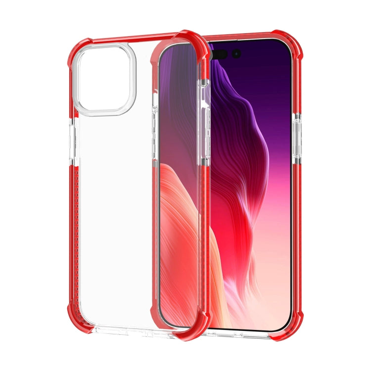 For iPhone 15 Plus Four-corner Shockproof TPU + Acrylic Phone Case(Red) - iPhone 15 Plus Cases by PMC TechLife | Online Shopping South Africa | PMC TechLife